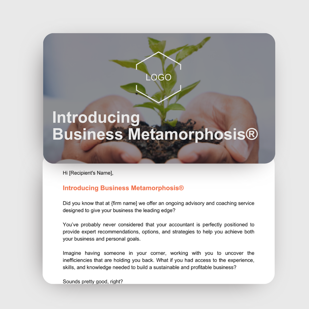 Sneak-Peek Business Metamorphosis 8-Step Email Sequence